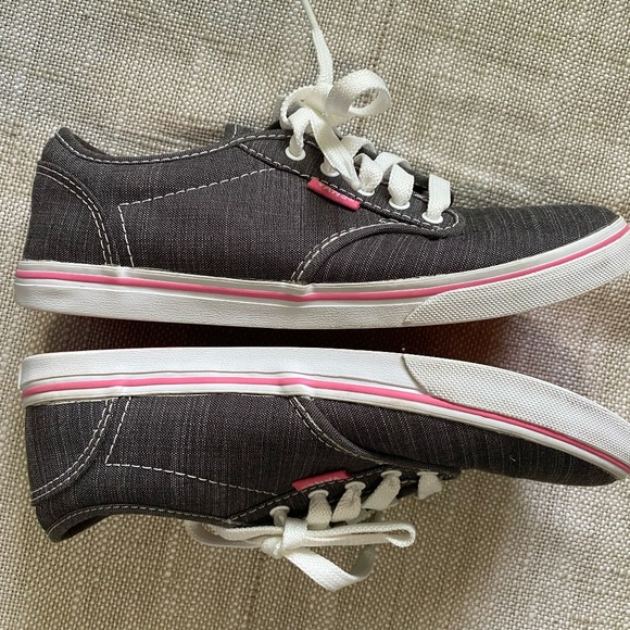 Vans Atwood Low Top Canvas Grey/Pink Skate Casual Womens Sneakers-Sz-5 - Picture 10 of 15